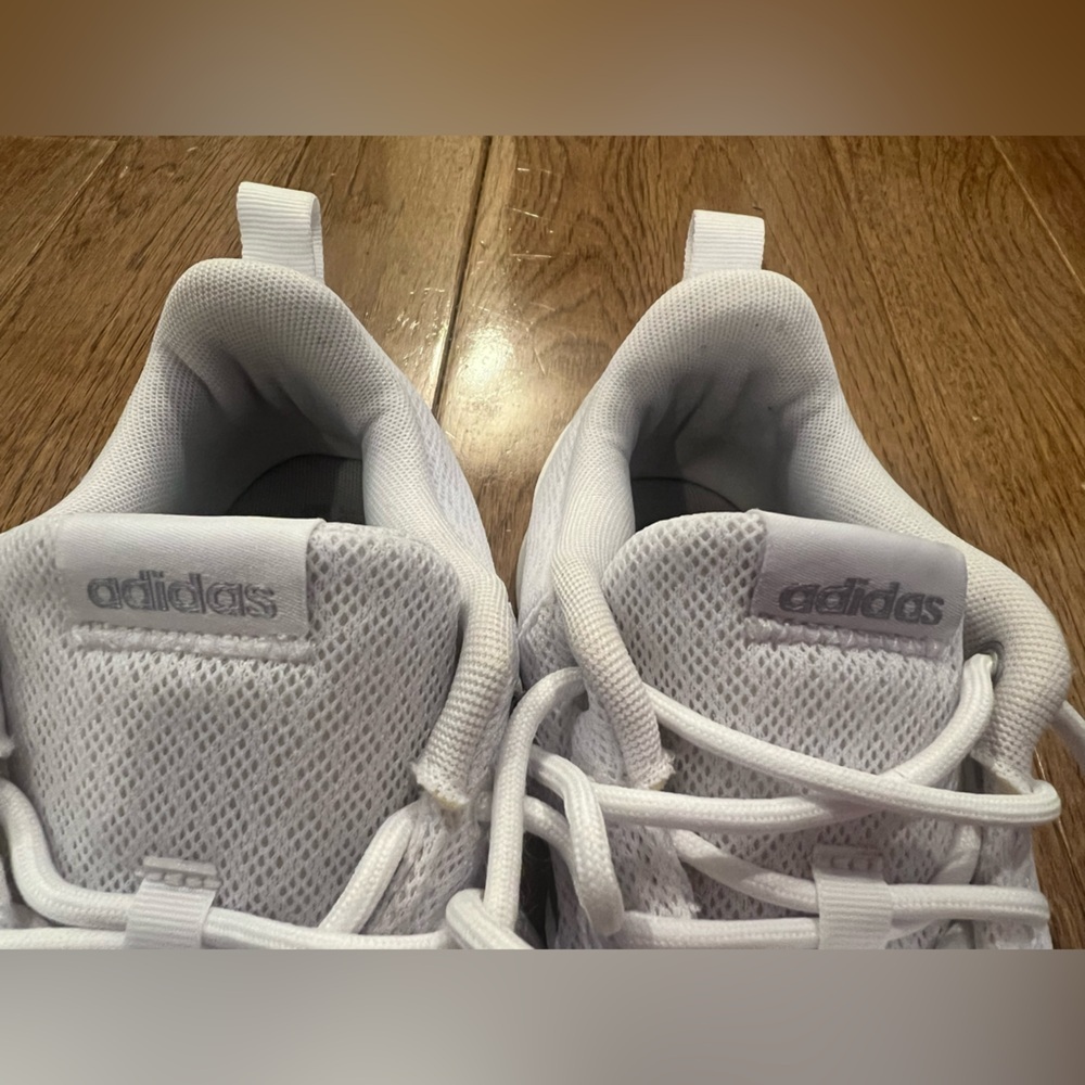 Adidas QT Racer 2.0 White and Metallic Silver Shoes 6.5 - Picture 9 of 9